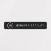 モノグラム名前をカスタムするモダンボーイガール ラベル (デザイン1)