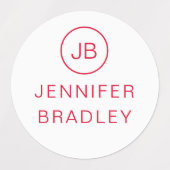 モノグラム名前をカスタムする服ラベルスクールラベル ラベル (デザイン1)