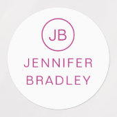 モノグラム名前をカスタムする服ラベルスクールラベル ラベル (デザイン1)