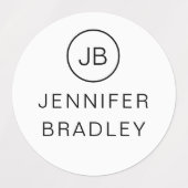 モノグラム名前をカスタムする服ラベルスクールラベル ラベル (デザイン1)