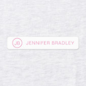 モノグラム名前をカスタムする服ラベルピンクグリーン ラベル (デザイン1)