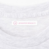 モノグラム名前をカスタムする服ラベルピンクグリーン ラベル (貼付)