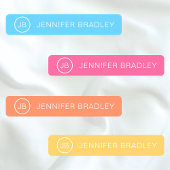 モノグラム名前をカスタムする服ラベルブルーピンク ラベル