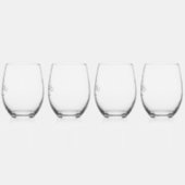 モノグラム名前をカスタムする華美パーソナライズされた ステムなしワイングラス (左)