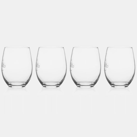 モノグラム名前をカスタムする華美パーソナライズされた ステムなしワイングラス (左)