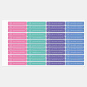 モノグラム名前をカスタムする衣料ラベル学校 ラベル (シート)