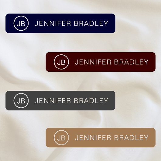 モノグラム名前をカスタムする衣料ラベル学校 ラベル