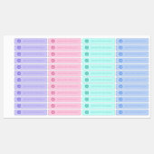 モノグラム名前をカスタムする衣類ラベルパステルパープル ラベル (シート)