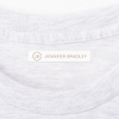 モノグラム名前をカスタムする衣類ラベルブラウングリーン ラベル (貼付)