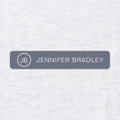 モノグラム名前をカスタムする衣類ラベルブルーグリーン ラベル (デザイン1)