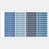 モノグラム名前をカスタムする衣類ラベルブルーデニム ラベル (シート)