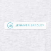 モノグラム名前をカスタムする衣類ラベルブルーレッドグリーン ラベル (デザイン1)