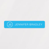 モノグラム名前をカスタムする衣類ラベルブルーレッドグリーン ラベル (デザイン1)