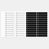 モノグラム名前をカスタムする衣類ラベル白黒 ラベル (シート)