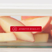 モノグラム名前をカスタムする衣類ラベル赤と青 ラベル (貼付)