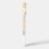 モノグラム名前をカスタムする金ゴールド葉骨格白 Case-Mate iPhoneケース (裏面 / 右)