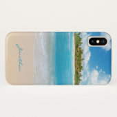 モノグラム名島ビーチ海波雲 Case-Mate iPhoneケース (裏面(横))