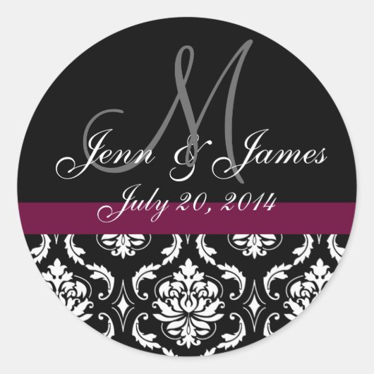 モノグラム名日付ワインダマスコウディングシール ラウンドシール (正面)