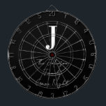 モノグラム名白黒ファミリーゲームナイト ダーツボード<br><div class="desc">これはモノグラムと姓のデザインだ。それはクール黒とコンテンポラリー白の中にあり、モダン、タイポグラフィとスシンプルクリプトを持つ。おもしろい家族のゲームの夜に最適。パーソナライズするには、「J」と「Johnson」の文字を、あなたの家族の名前とイニシャルに変更する。まカスタマイズたもし、あなたが望む、あなたも文字の"ファミリーゲームナイト"を変更することができる。編集ツールを使用してフォントと色を変更できる。パーソナもしリ救済ゼーションまたはカスタム設計の電子メールの場合： ursuladawnmoon@gmail.com</div>