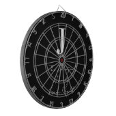 モノグラム名白黒ファミリーゲームナイト ダーツボード (正面左)