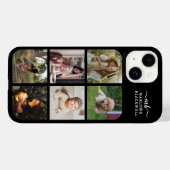 モノグラム名白黒6 Photo Collage Case-Mate iPhoneケース (裏面 (横))