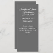 モノグラム名結婚日付教会プログラム プログラム (正面/裏面)