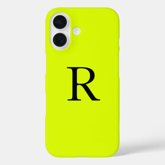 モノグラム名蛍光チャートレユイエローネオン Case-Mate iPhoneケース (裏面)