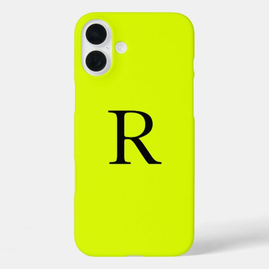 モノグラム名蛍光チャートレユイエローネオン Case-Mate iPhoneケース (裏面)
