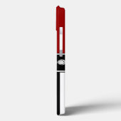 モノグラム名赤い黒ストライプ色のパターン Case-Mate iPhoneケース (裏面 / 左)