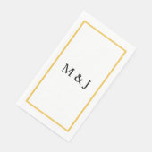 モノグラム名金ゴールドブラックエレガントモダン結婚ズ (コーナー)