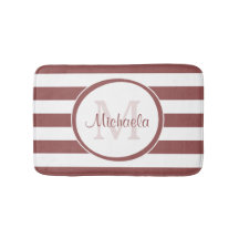 モノグラム名門私立校風のと広赤褐色のストライプ