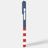 モノグラム名門私立校風のカラー海軍と赤いかり Case-Mate iPhoneケース (裏面 / 左)