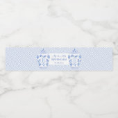 モノグラム名門私立校風のジンジャージャー婚約パーティ ペットボトルラベル (シングルラベル)