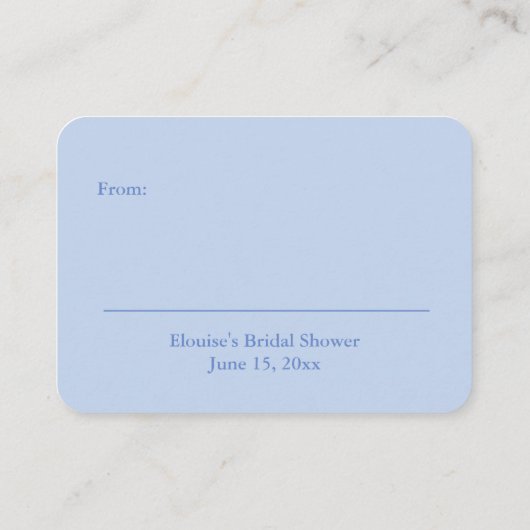 モノグラム名門私立校風のジンジャー結婚ジャーのディスプレイシャワー エンクロージャーカード (裏面)