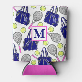 モノグラム名門私立校風のテニス海軍 缶クーラー