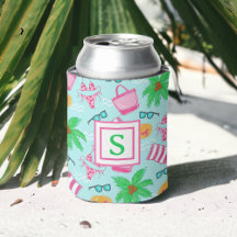 モノグラム名門私立校風のビーチビキニタオルパーム