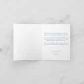 モノグラム名門私立校風のブ淡い色のルーボーイベビーシャワーパーティー サンキューカード (内部)