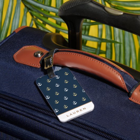モノグラム名門私立校風の航海のラゲッジタグ ラゲッジタグ (正面インサイチュ1)