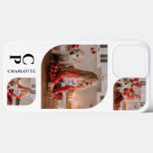 モノグラム名3フォトコラージュシンプルモダン Case-Mate iPhoneケース (裏面 (横))