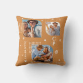 モノグラム名3フォトコラージュトレンディー クッション (裏面)