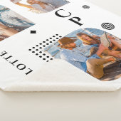 モノグラム名3フォトコラージュトレンディー シェルパブランケット (3/4)