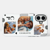 モノグラム名3フォトコラージュトレンディー モダン Case-Mate iPhoneケース (裏面 (横))