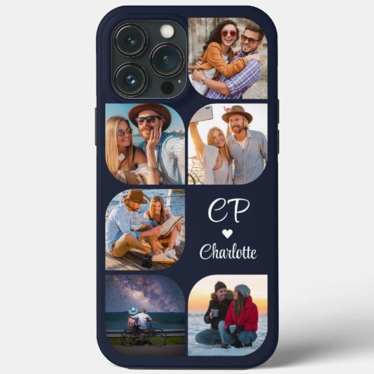 モノグラム名6フォトモダントレンディーシンプル Case-Mate iPhoneケース (裏面)