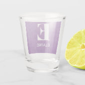 モノグラム名，パープルデニムプリント1.5oz ショットグラス (裏面)