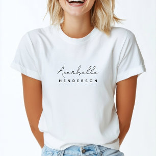 モノグラム名  ミニマモダンリストスタイリッシュ Tシャツ