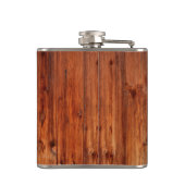 モノグラム名(木モダン目素朴) White Classy フラスク (裏面)