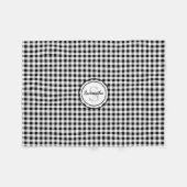 モノグラム名B&Wバッファローチェック フリースブランケット (正面(横))