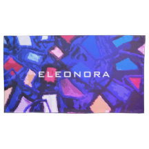 モノグラム名blue navyカラフル抽象芸術 はっきりした