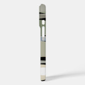 モノグラム名boho抽象芸術離れグリーンベージュ Case-Mate iPhoneケース (裏面 / 左)