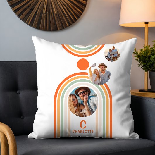 モノグラム名Boho Arch写真数々のトレンディーガーリー クッション